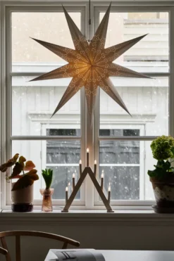 Folk adventsstjärna, Vit, Ø80 cm