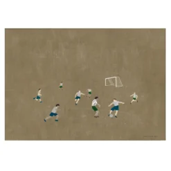 Fotboll poster 50x70 cm, Brun