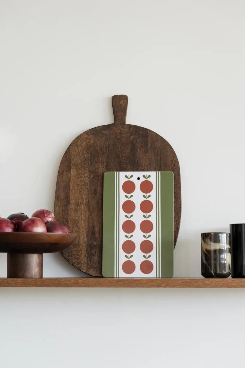 Frukt och kaka serveringsbräda, Röd-grön, 20x30 cm
