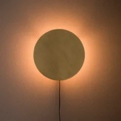 Fullmoon vägglampa Ø25 cm, Pale gold