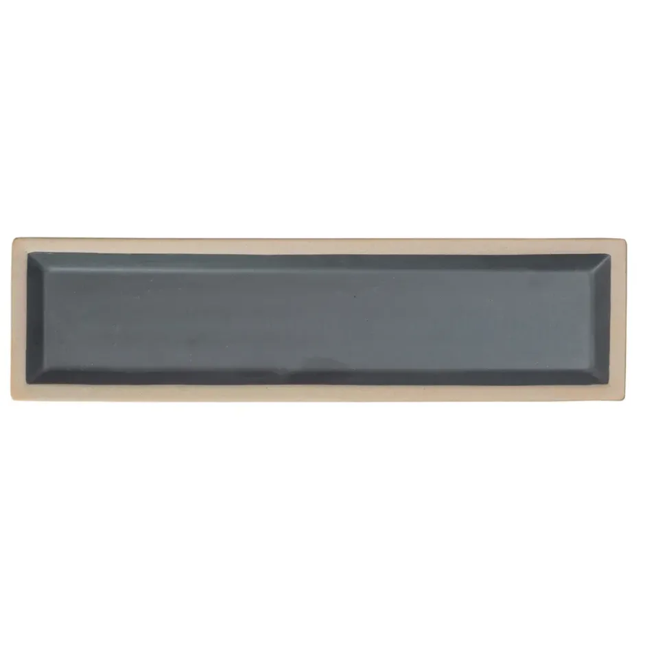 Fumiko tallrik 11,5x43 cm, Beige-black