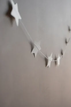 Garland girlang stjärna, White