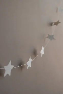 Garland girlang stjärna, White