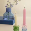 Generous vas medium Ø13 cm, Milky blue-blue