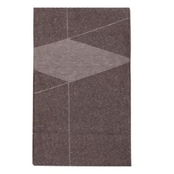 Geometric duk 147x250 cm, Brun-vit