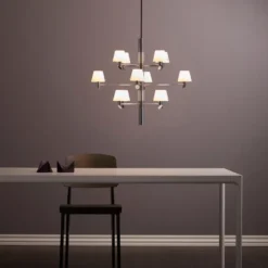 Gil krona 12 ljuskrona, Krom-opal glas