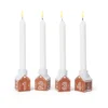 Gingerbread adventsljusstake 4 delar, Brun