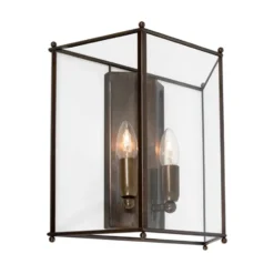 Glimminge vägglampa, glas/oxid