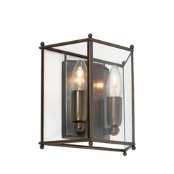 Glimminge vägglampa, glas/oxid
