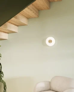 Glint vägglampa Ø25 cm, Opalglas vit