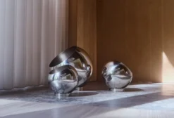 Globe blomkruka Ø43 cm, Silver