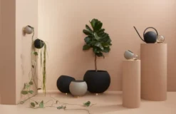 Globe kruka vägg Ø17 cm, Taupe