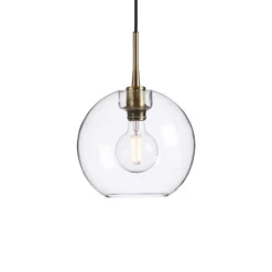 Gloria pendel Ø26 cm, Mässing-klarglas