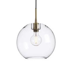 Gloria pendel Ø32 cm, Mässing-klarglas