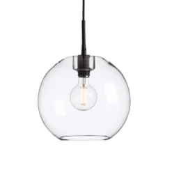 Gloria pendel Ø32 cm, Svart-klarglas