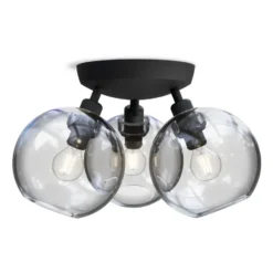 Gloria plafond Ø33 cm, Svart-klar