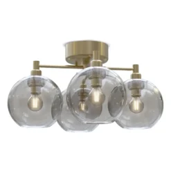 Gloria plafond, Mässing-rökfärgat glas