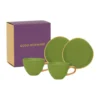Good Morning gåvoset Cappuccino mugg & fat 2-pack, Evergreen sprig