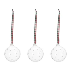 Grace julgranskula med rosett 3-pack, Grön