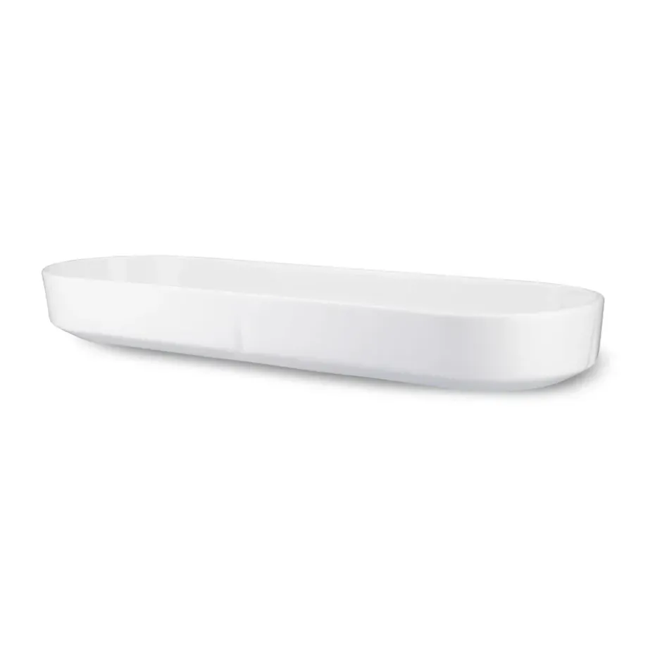Grand Cru oval serveringsfat, Vit, 12x34 cm