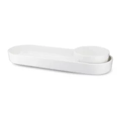 Grand Cru oval serveringsfat, Vit, 12x34 cm