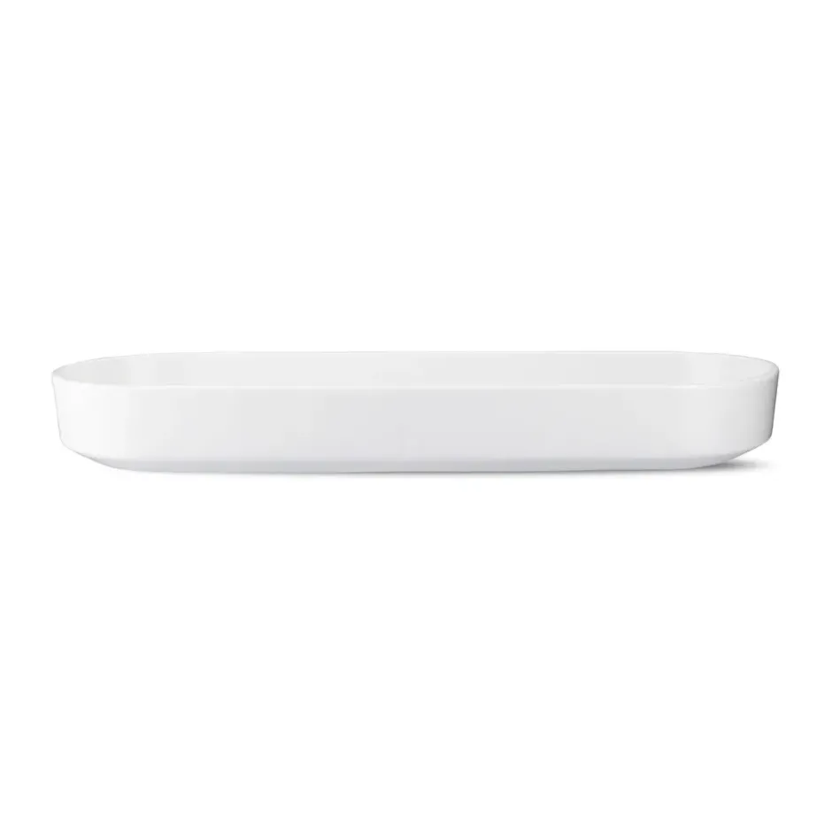 Grand Cru oval serveringsfat, Vit, 12x34 cm