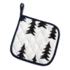 Gran quiltad grytlapp 21x21 cm, Vit-svart