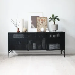 Grid sideboard, black