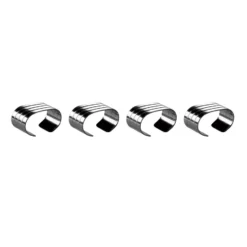 Groovy servettring 4-pack, Rostfritt stål
