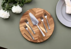 Groovy tårtbestick set 5 delar, Rostfritt stål