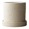 Grow kruka Ø10 cm med fat, Creme structure
