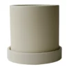 Grow kruka Ø10 cm med fat, Sandy creme