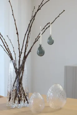 Gry stående ägg 12 cm, Clear