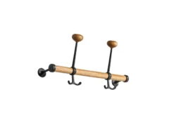 Gustav Hattkroklist 40 cm 2 krokar, Ek-svart