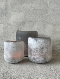Halde ljuslykta 8 cm, Grå