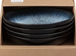 Halo pastaskål 22 cm 4-pack, Blå-grå-svart