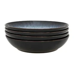 Halo pastaskål 22 cm 4-pack, Blå-grå-svart