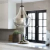 Hamilton taklampa 30 cm, Klar-svart