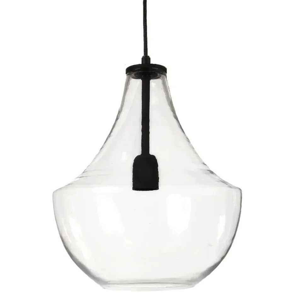 Hamilton taklampa 30 cm, Klar-svart