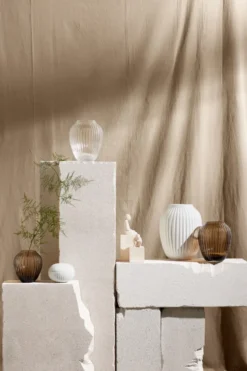Hammershøi glasvas 14 cm, Valnöt