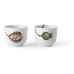 Hammershøi Poppy äggkopp 2-pack, Vit-dekor
