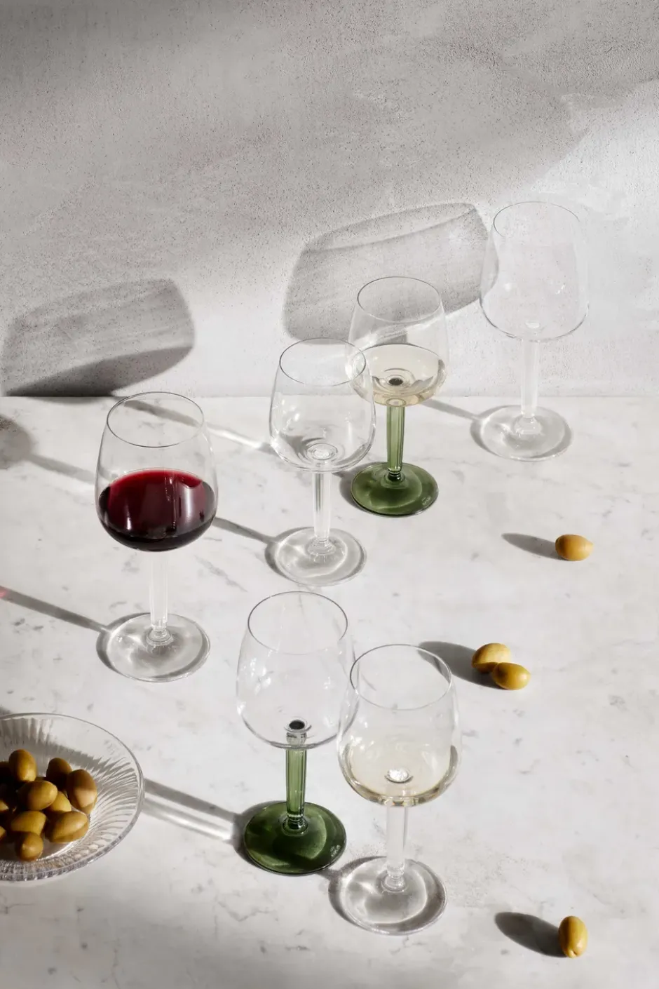 Hammershøi vitvinsglas 35 cl 2-pack, Klar-grön