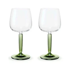 Hammershøi vitvinsglas 35 cl 2-pack, Klar-grön