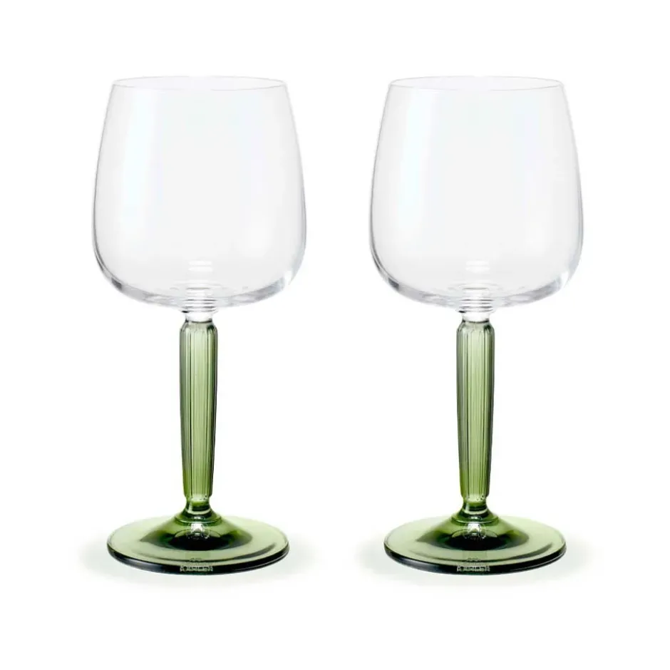 Hammershøi vitvinsglas 35 cl 2-pack, Klar-grön