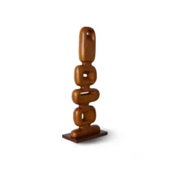 Hand carved wooden sculpture 71 cm, Brown