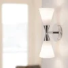 Harlekin duo vägglampa, krom-vit