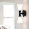 Harlekin duo vägglampa, Mattsvart