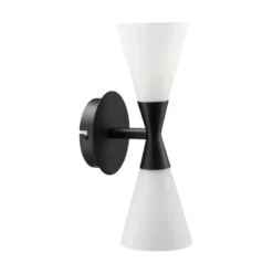 Harlekin duo vägglampa, Mattsvart