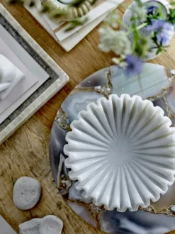 Harmonia dekorationsskål Ø17 cm, White marble
