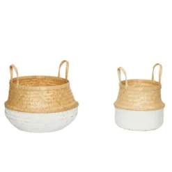 Hübsch korg 2-pack, Natur-vit